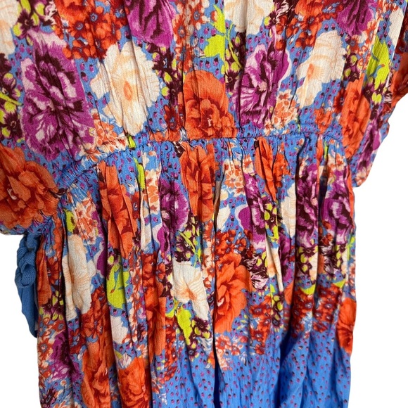 NWOT Free People Botanical Borders Mini Dress Blue small - Picture 9 of 13